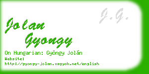 jolan gyongy business card